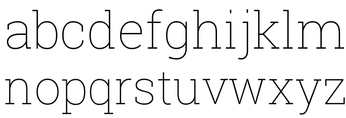 Roboto Slab Thin Font LOWERCASE