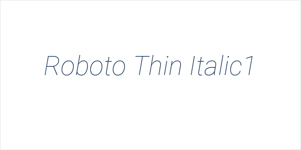 Roboto Thin Italic1 Logo