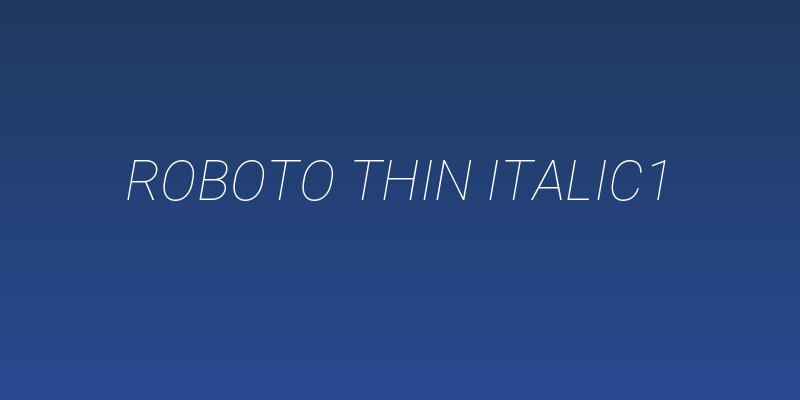 Roboto Thin Italic1 Social Header