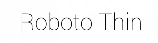 Roboto Thin  नि: शुल्क फ़ॉन्ट्स डाउनलोड