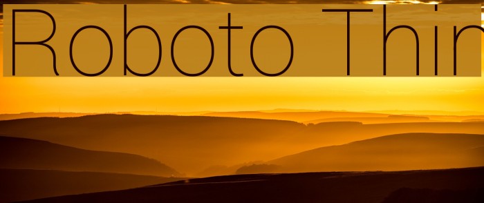 Roboto Thin Font examples