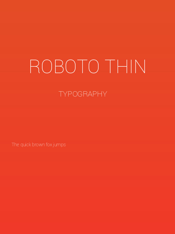 Roboto Thin Poster