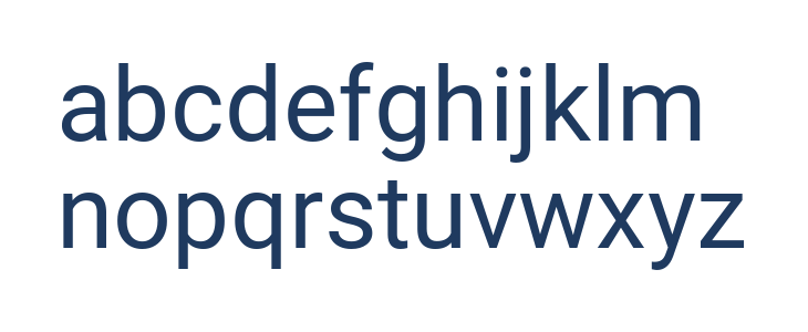 Roboto Lowercase