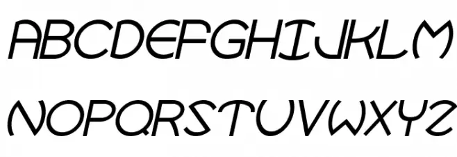 Robotron Italic Schriftart Groß