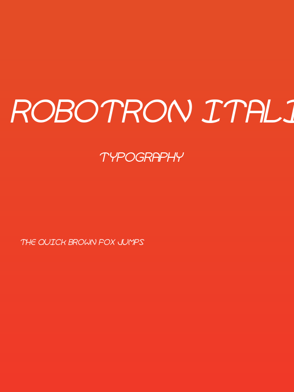 Robotron Italic Poster