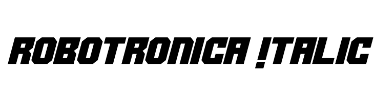 Robotronica Italic  Free Fonts Download