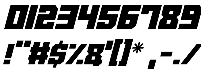 Robotronica Italic Font OTHER CHARS