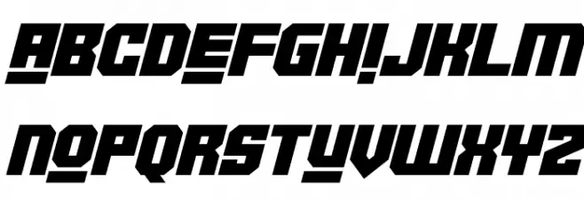 Robotronica Italic Fonte MAIÚSCULAS