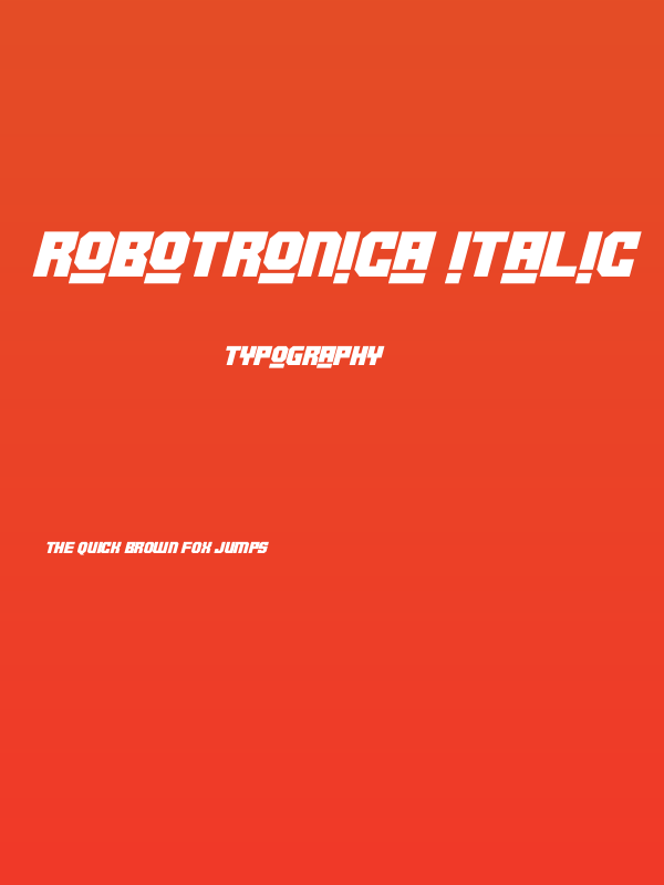 Robotronica Italic Poster
