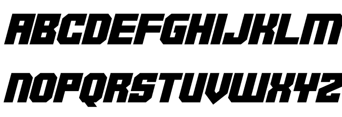 Robotronica Italic Font LOWERCASE