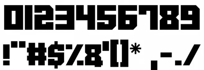 Robotronica Font OTHER CHARS