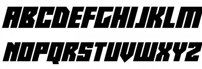 Robotronics Italic Font Litere mari