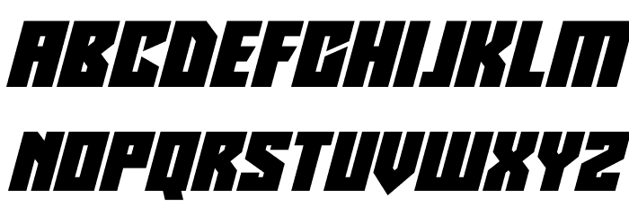 Robotronics Italic Font LOWERCASE
