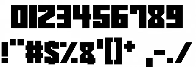 Robotronics Font OTHER CHARS