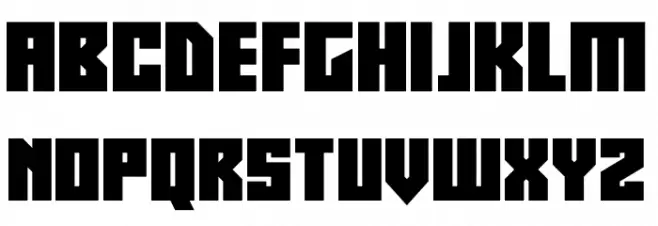Robotronics Schriftart Groß