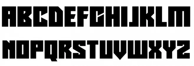 Robotronics फ़ॉन्ट लोअरकेस