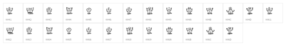 Robotter Regular Character Map