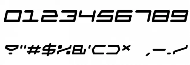 Robtronika Italic Font OTHER CHARS