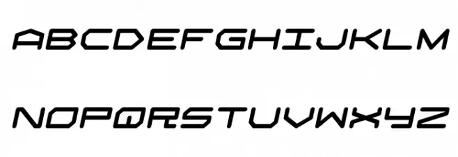 Robtronika Italic Caratteri MAIUSCOLE
