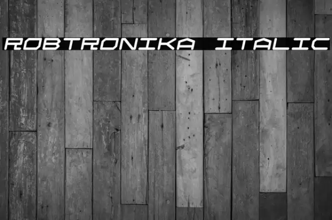 Robtronika Italic Font examples