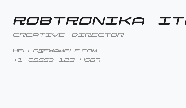 Robtronika Italic Business Card