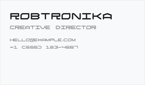 Robtronika Business Card