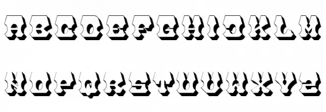 Robust Hollow Regular Schriftart Groß