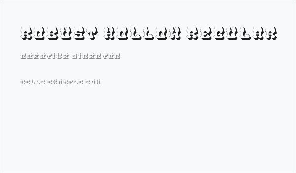 Robust Hollow Regular Business Card