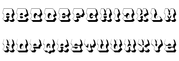 Robust Hollow Regular Font LOWERCASE