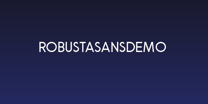 RobustaSansDemo Social Header