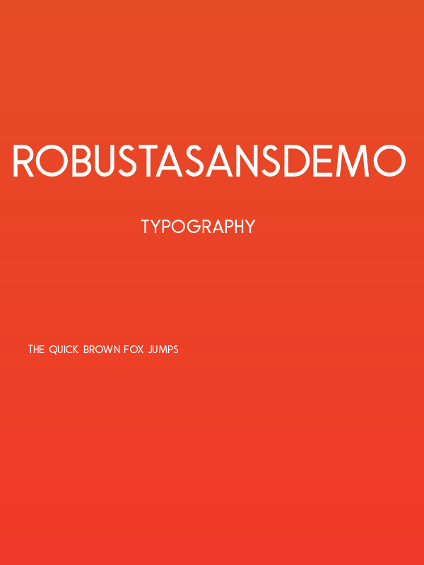 RobustaSansDemo Poster