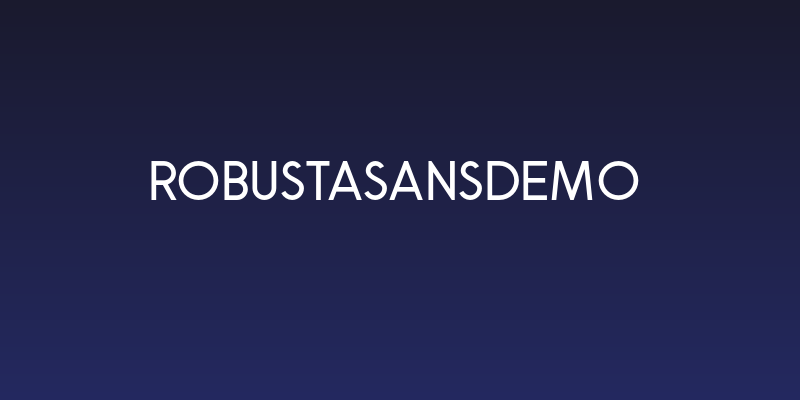 RobustaSansDemo Social Header