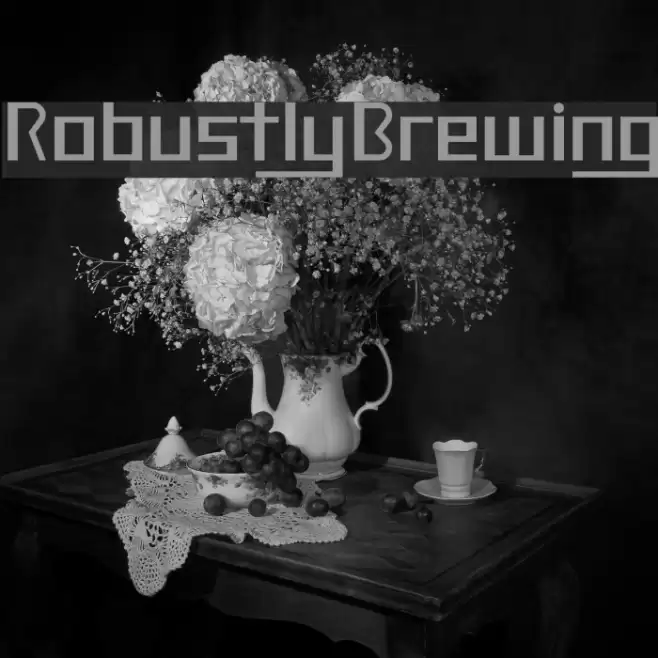 RobustlyBrewing Font examples