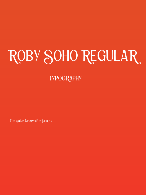 Roby Soho Regular Poster