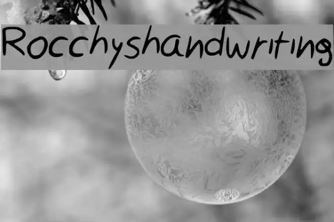 Rocchy__s_handwriting Font examples