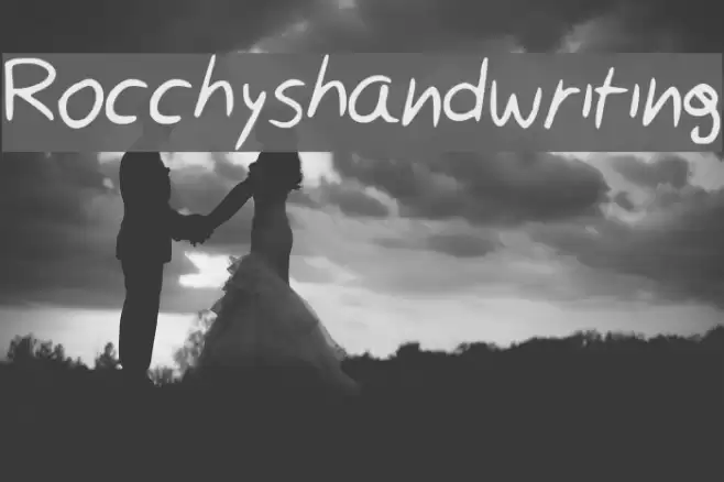 Rocchy__s_handwriting Font examples