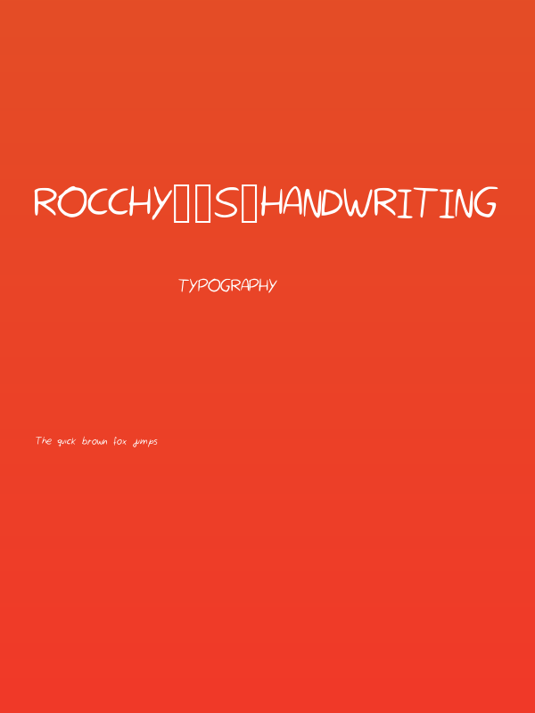 Rocchy__s_handwriting Poster