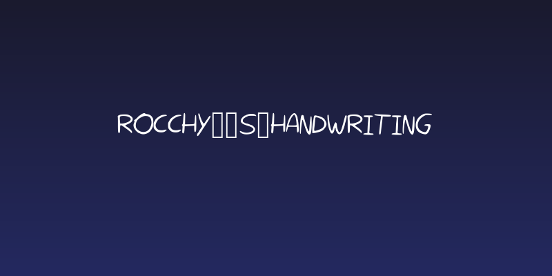 Rocchy__s_handwriting Social Header