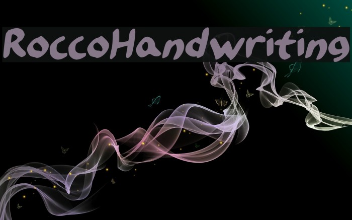 RoccoHandwriting Font examples