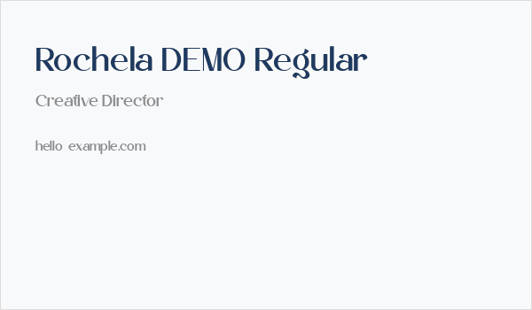 Rochela DEMO Regular Business Card