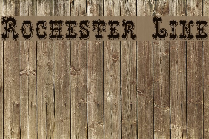Rochester Line Font examples