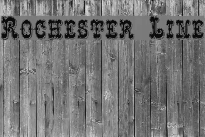 Rochester Line Font examples