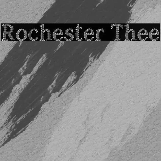 Rochester Thee फ़ॉन्ट examples