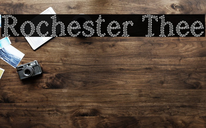 Rochester Thee Font examples