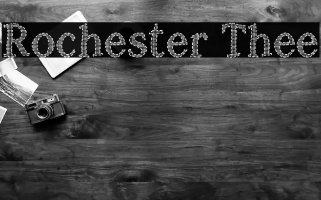 Rochester Thee फ़ॉन्ट examples