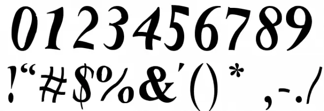 Rochester Twee Font OTHER CHARS