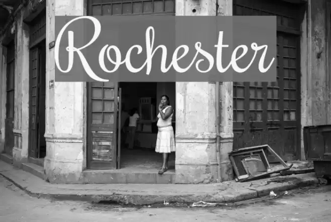 Rochester Font examples