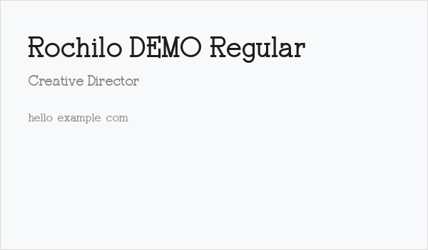 Rochilo DEMO Regular Business Card