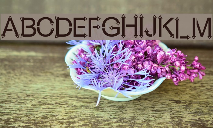 Rock Arrow Font examples