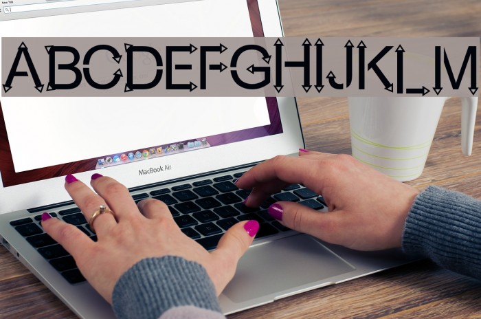 Rock Arrow Font examples